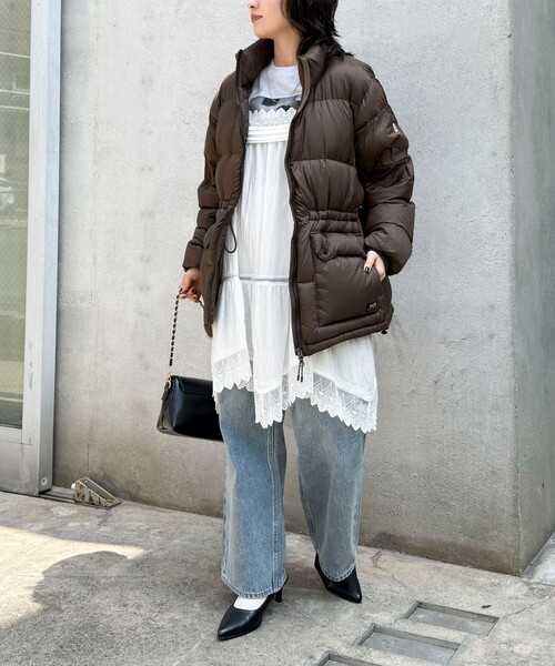 TAION（タイオン）の「《別注》【TAION/タイオン】MOUNTAIN PACKABLE VOLUME DOWN JK ダウンジャケット（ダウンジャケット/コート・レディース・ブラック/ダークブラウン/チャコールグレー/ライトグレー・38/36）」の5枚目の写真