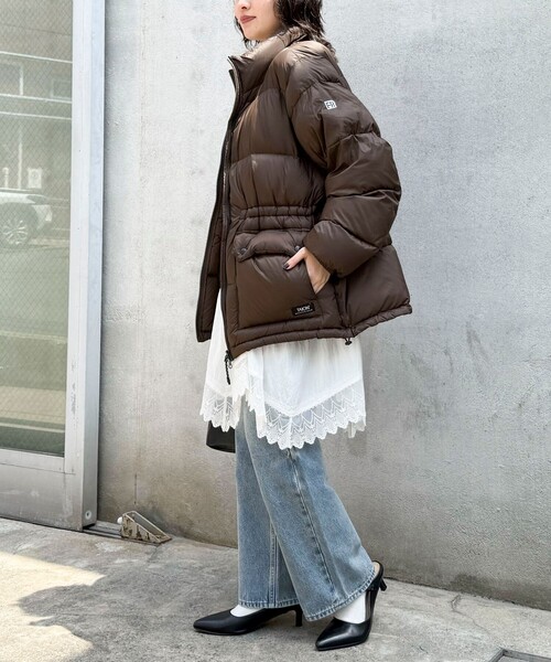 TAION（タイオン）の「《別注》【TAION/タイオン】MOUNTAIN PACKABLE VOLUME DOWN JK ダウンジャケット（ダウンジャケット/コート・レディース・ブラック/ダークブラウン/チャコールグレー/ライトグレー・38/36）」の8枚目の写真