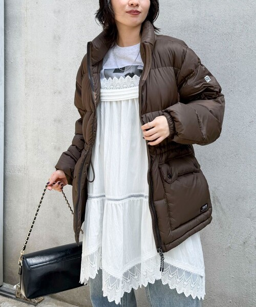 TAION（タイオン）の「《別注》【TAION/タイオン】MOUNTAIN PACKABLE VOLUME DOWN JK ダウンジャケット（ダウンジャケット/コート・レディース・ブラック/ダークブラウン/チャコールグレー/ライトグレー・38/36）」の11枚目の写真