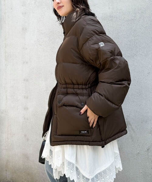 TAION（タイオン）の「《別注》【TAION/タイオン】MOUNTAIN PACKABLE VOLUME DOWN JK ダウンジャケット（ダウンジャケット/コート・レディース・ブラック/ダークブラウン/チャコールグレー/ライトグレー・38/36）」の18枚目の写真