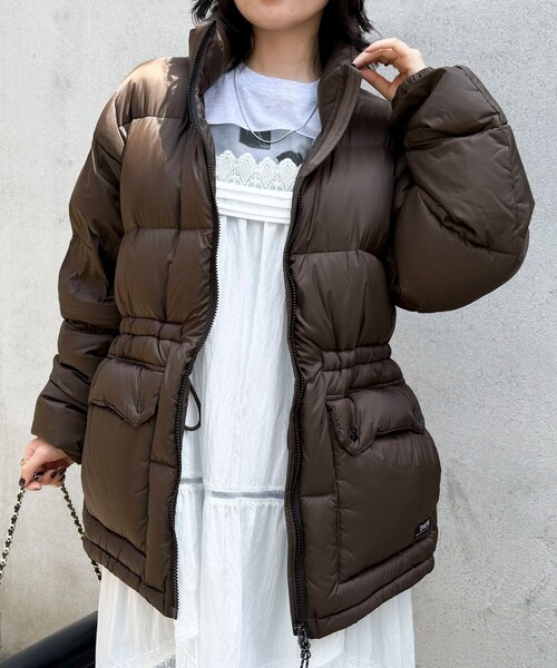 TAION（タイオン）の「《別注》【TAION/タイオン】MOUNTAIN PACKABLE VOLUME DOWN JK ダウンジャケット（ダウンジャケット/コート・レディース・ブラック/ダークブラウン/チャコールグレー/ライトグレー・38/36）」の19枚目の写真