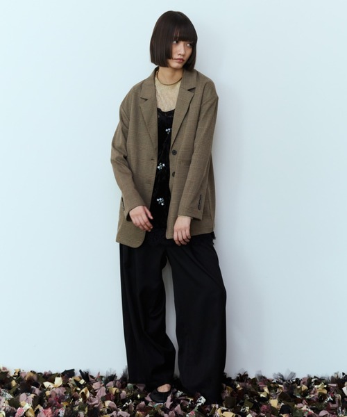 flaeu(フラユ)の「Flower Embroidery Velour Lace Cami(キャミソール・レディース・ブラック・FREE)」の10枚目の写真