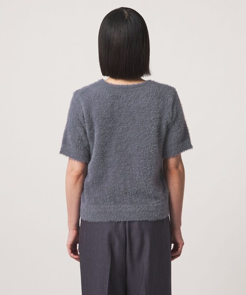 A DAY IN THE LIFE UNITED ARROWS(アデイインザライフユナイテッドアローズ)の「フェザー クルーネック ショートスリーブニット-ウォッシャブル- <A DAY IN THE LIFE>(ニット/セーター・レディース・ナチュラル/モカ/ダークグレー・FREE)」の10枚目の写真