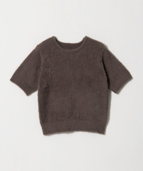 A DAY IN THE LIFE UNITED ARROWS(アデイインザライフユナイテッドアローズ)の「フェザー クルーネック ショートスリーブニット-ウォッシャブル- <A DAY IN THE LIFE>(ニット/セーター・レディース・ナチュラル/モカ/ダークグレー・FREE)」の11枚目の写真