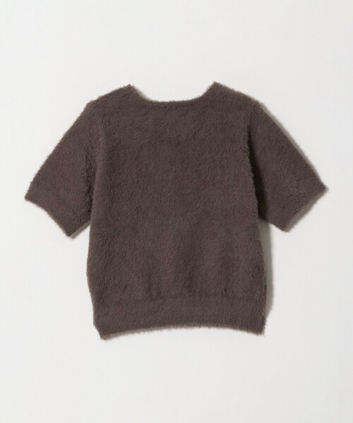 A DAY IN THE LIFE UNITED ARROWS(アデイインザライフユナイテッドアローズ)の「フェザー クルーネック ショートスリーブニット-ウォッシャブル- <A DAY IN THE LIFE>(ニット/セーター・レディース・ナチュラル/モカ/ダークグレー・FREE)」の12枚目の写真
