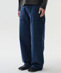 DIVEIN（ダイブイン）の「WASHED FATIGUE CARPENTER PANTS (NAVY)（その他パンツ）」