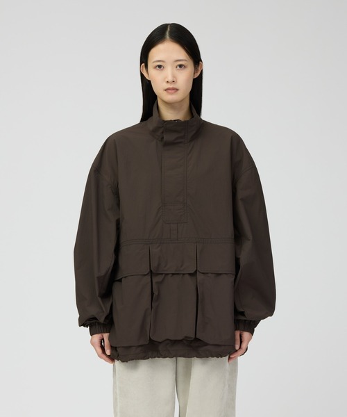 Snow Peak(スノーピーク)の「Snow Peak / Nylon Double Rip Anorak ナイロン ダブルリップ アノラック(ブルゾン・メンズ・ダークブラウン/ブラック/ライトブルー・S/M/L/XL)」の2枚目の写真