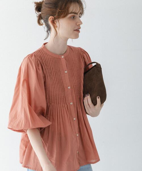 URBAN RESEARCH Sonny Label(アーバンリサーチサニーレーベル)の「コットンピンタックブラウス(シャツ/ブラウス・レディース・ブラック/ピンク系その他/オフホワイト・FREE)」の3枚目の写真