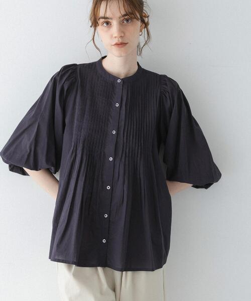 URBAN RESEARCH Sonny Label(アーバンリサーチサニーレーベル)の「コットンピンタックブラウス(シャツ/ブラウス・レディース・ブラック/ピンク系その他/オフホワイト・FREE)」の2枚目の写真