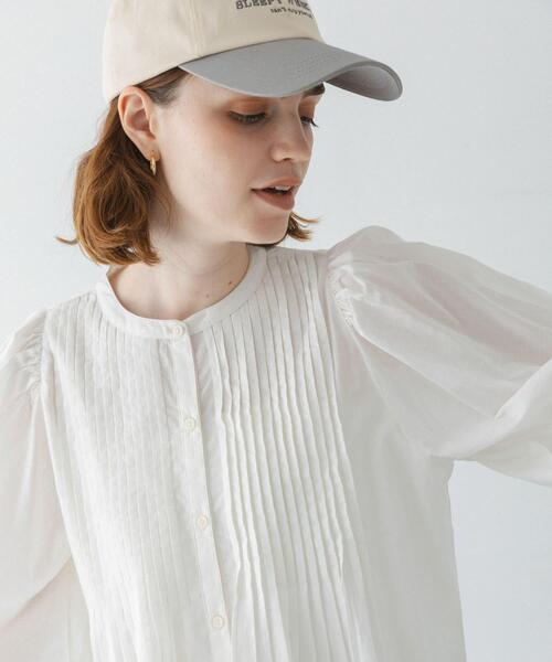 URBAN RESEARCH Sonny Label(アーバンリサーチサニーレーベル)の「コットンピンタックブラウス(シャツ/ブラウス・レディース・ブラック/ピンク系その他/オフホワイト・FREE)」の4枚目の写真