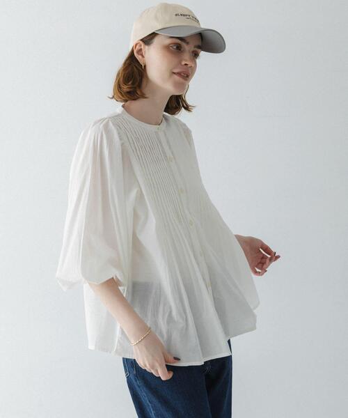 URBAN RESEARCH Sonny Label(アーバンリサーチサニーレーベル)の「コットンピンタックブラウス(シャツ/ブラウス・レディース・ブラック/ピンク系その他/オフホワイト・FREE)」の6枚目の写真