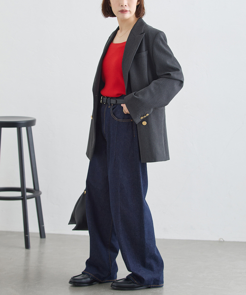 journal standard L'essage(ジャーナルスタンダードレサージュ)の「CASHWOOLエクストラファインメリノ キャミソール(ニット/セーター・レディース・チャコールグレー/レッド/ブラウン・FREE)」の19枚目の写真