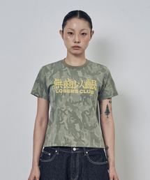 無齒以 ロゴ 半袖Tシャツ カモ