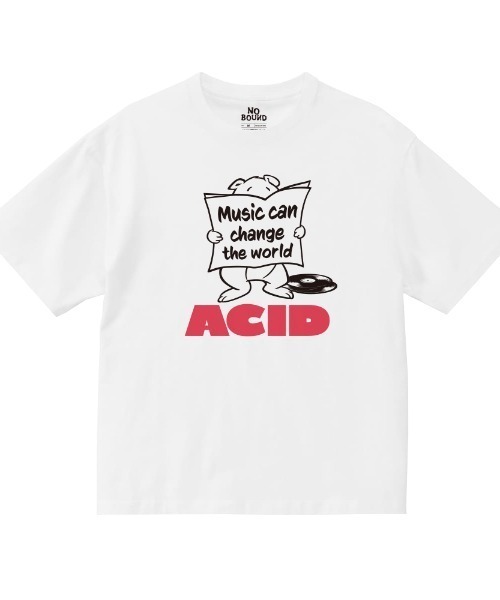 NOBOUND(ノーバウンド)の「NOBOUND(ノーバウンド) 半袖Tシャツ メッセージ ロゴ ポップイラスト プリント ボックスシルエット トップス カットソー レディース ユニセックス(Tシャツ/カットソー・レディース・ホワイト/パープル/ブルー/ブラック・S)」の2枚目の写真
