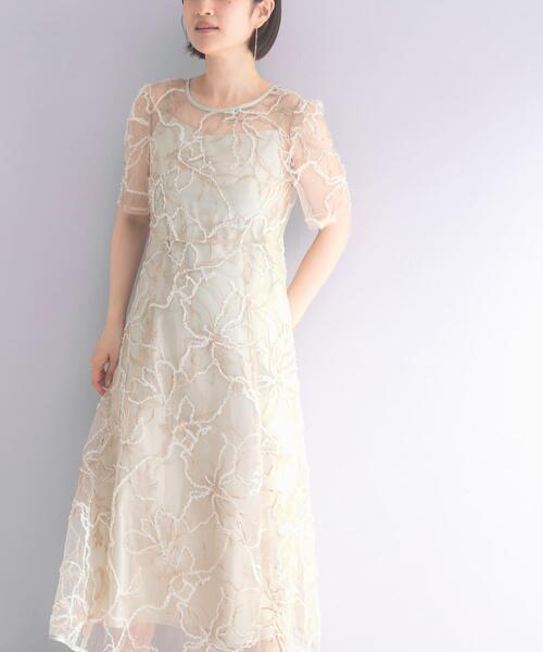 URBAN RESEARCH ROSSO WOMEN(アーバンリサーチ ロッソ)の「kaene エンブロイダリーモールレースドレス(ワンピース・レディース・ベージュ・36)」の13枚目の写真