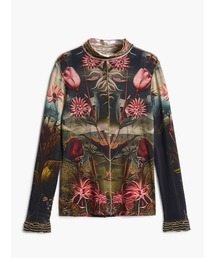 Botanical art turtleneck / ボタニカルアートタートルネック