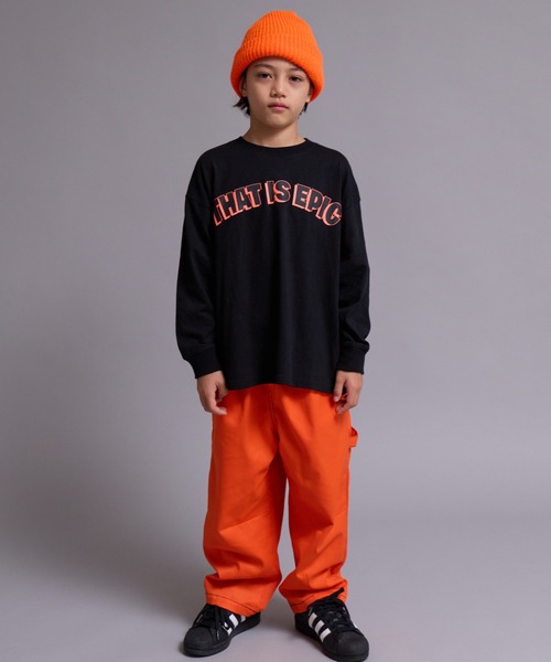 PAIRMANON STREET(ペアマノンストリート)の「【90-160cm】【綿100%】アソート ロゴ 長袖 Tシャツ【PAIRMANON STREET】(Tシャツ/カットソー・キッズ・チャコールグレー/ホワイト/オレンジ/ライトグレー/ホワイト系その他2/ブラック系その他/ブラック/ホワイト系その他/パープル・140/130/110/120/100/150/160/90)」の19枚目の写真