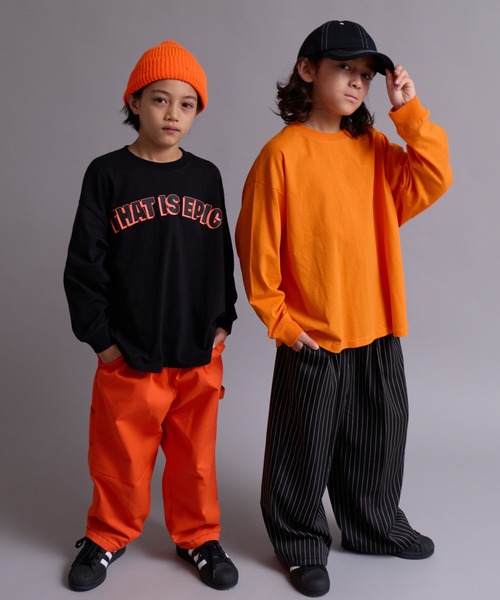PAIRMANON STREET(ペアマノンストリート)の「【90-160cm】【綿100%】アソート ロゴ 長袖 Tシャツ【PAIRMANON STREET】(Tシャツ/カットソー・キッズ・チャコールグレー/ホワイト/オレンジ/ライトグレー/ホワイト系その他2/ブラック系その他/ブラック/ホワイト系その他/パープル・140/130/110/120/100/150/160/90)」の20枚目の写真