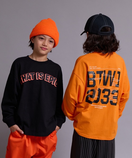 PAIRMANON STREET(ペアマノンストリート)の「【90-160cm】【綿100%】アソート ロゴ 長袖 Tシャツ【PAIRMANON STREET】(Tシャツ/カットソー・キッズ・チャコールグレー/ホワイト/オレンジ/ライトグレー/ホワイト系その他2/ブラック系その他/ブラック/ホワイト系その他/パープル・140/130/110/120/100/150/160/90)」の21枚目の写真