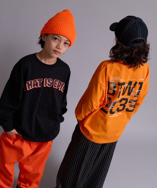 PAIRMANON STREET(ペアマノンストリート)の「【90-160cm】【綿100%】アソート ロゴ 長袖 Tシャツ【PAIRMANON STREET】(Tシャツ/カットソー・キッズ・チャコールグレー/ホワイト/オレンジ/ライトグレー/ホワイト系その他2/ブラック系その他/ブラック/ホワイト系その他/パープル・140/130/110/120/100/150/160/90)」の22枚目の写真