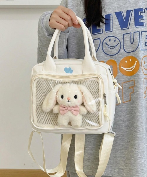 VIBGYOR(ヴィブジョー)の「oshipic/推し活 クリア ポケット 3WAY バッグ S0076(ショルダーバッグ・レディース・イエロー/ブルー/ピンク/ブラック/ホワイト・FREE)」の1枚目の写真