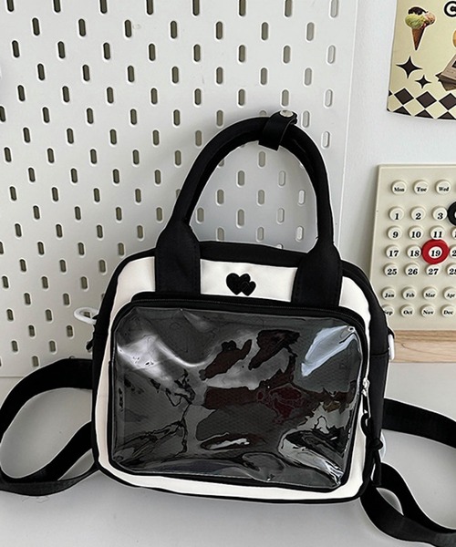 VIBGYOR(ヴィブジョー)の「oshipic/推し活 クリア ポケット 3WAY バッグ S0076(ショルダーバッグ・レディース・イエロー/ブルー/ピンク/ブラック/ホワイト・FREE)」の2枚目の写真