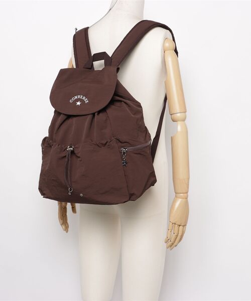 CONVERSE（コンバース）の「【CONVERSE/コンバース】STRING FRAP BACK PACK 巾着バックパック 81932500（バックパック/リュック・レディース・アイボリー/ブラック/ブラウン・FREE）」の19枚目の写真