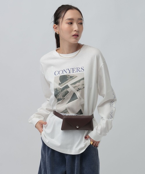 LEPSIM(レプシィム)の「アソートグラフィックロンT 1074957(Tシャツ/カットソー・レディース・ブラウン/オフホワイト/チャコールグレー・FREE)」の1枚目の写真
