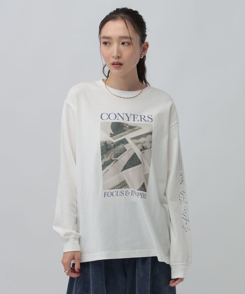 LEPSIM(レプシィム)の「アソートグラフィックロンT 1074957(Tシャツ/カットソー・レディース・ブラウン/オフホワイト/チャコールグレー・FREE)」の4枚目の写真