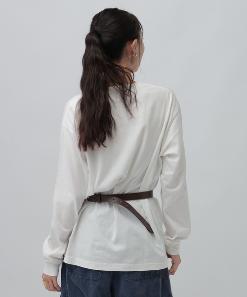 LEPSIM(レプシィム)の「アソートグラフィックロンT 1074957(Tシャツ/カットソー・レディース・ブラウン/オフホワイト/チャコールグレー・FREE)」の7枚目の写真