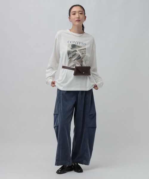LEPSIM(レプシィム)の「アソートグラフィックロンT 1074957(Tシャツ/カットソー・レディース・ブラウン/オフホワイト/チャコールグレー・FREE)」の8枚目の写真