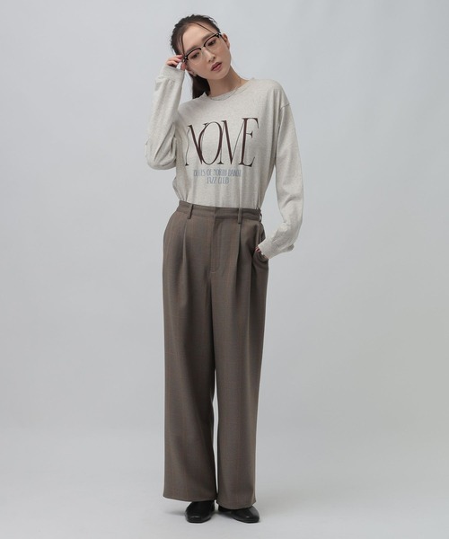 LEPSIM(レプシィム)の「アソートグラフィックロンT 1074957(Tシャツ/カットソー・レディース・ブラウン/オフホワイト/チャコールグレー・FREE)」の13枚目の写真
