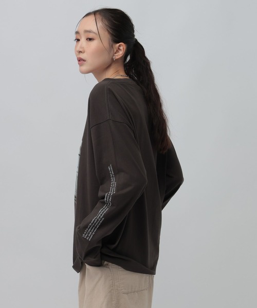 LEPSIM(レプシィム)の「アソートグラフィックロンT 1074957(Tシャツ/カットソー・レディース・ブラウン/オフホワイト/チャコールグレー・FREE)」の18枚目の写真