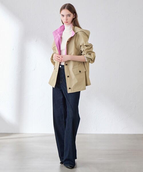 MACKINTOSH LONDON(マッキントッシュ ロンドン)の「エンザイムシャンブレーフーデッドブルゾン(ブルゾン・レディース・ベージュ系その他5/ベージュ・38/40)」の13枚目の写真