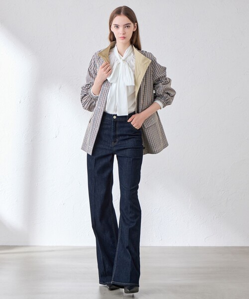 MACKINTOSH LONDON(マッキントッシュ ロンドン)の「エンザイムシャンブレーフーデッドブルゾン(ブルゾン・レディース・ベージュ系その他5/ベージュ・38/40)」の15枚目の写真