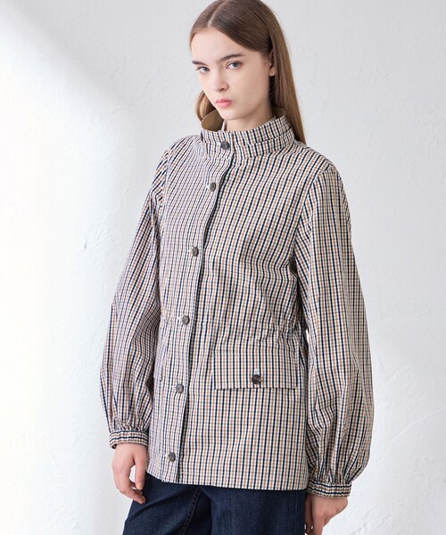 MACKINTOSH LONDON(マッキントッシュ ロンドン)の「エンザイムシャンブレーフーデッドブルゾン(ブルゾン・レディース・ベージュ系その他5/ベージュ・38/40)」の7枚目の写真