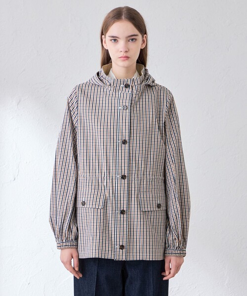 MACKINTOSH LONDON(マッキントッシュ ロンドン)の「エンザイムシャンブレーフーデッドブルゾン(ブルゾン・レディース・ベージュ系その他5/ベージュ・38/40)」の8枚目の写真