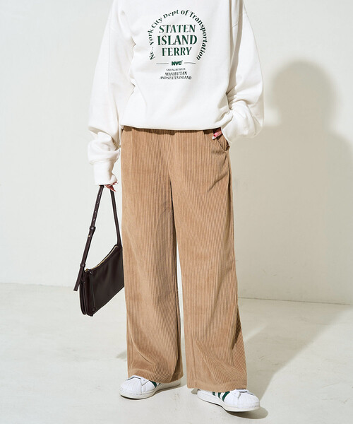 FREAK'S STORE(フリークスストア)の「限定展開 カット コーデュロイ パンツ(その他パンツ・レディース・ライトグレー/ブラック/ネイビー/ブラウン/ベージュ/ナチュラル・SMALL/MEDIUM)」の4枚目の写真