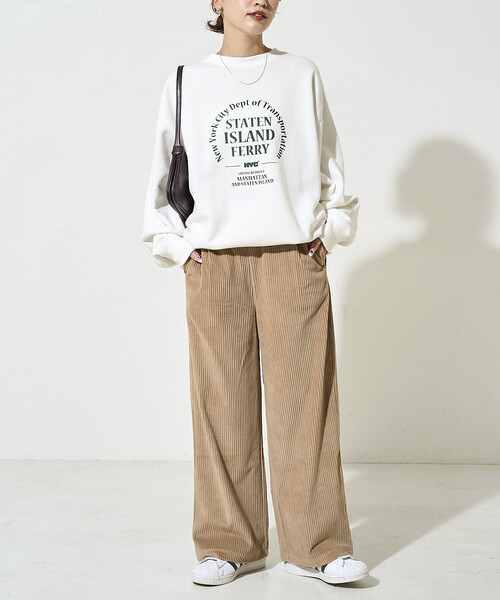 FREAK'S STORE(フリークスストア)の「限定展開 カット コーデュロイ パンツ(その他パンツ・レディース・ライトグレー/ブラック/ネイビー/ブラウン/ベージュ/ナチュラル・SMALL/MEDIUM)」の15枚目の写真