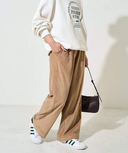 FREAK'S STORE(フリークスストア)の「限定展開 カット コーデュロイ パンツ(その他パンツ・レディース・ライトグレー/ブラック/ネイビー/ブラウン/ベージュ/ナチュラル・SMALL/MEDIUM)」の19枚目の写真