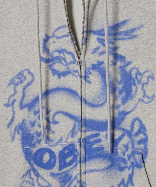 OBEY(オベイ)の「【OBEY】DRACO ZIP HOOD(パーカー・メンズ・ブラック/グレー・SMALL)」の8枚目の写真