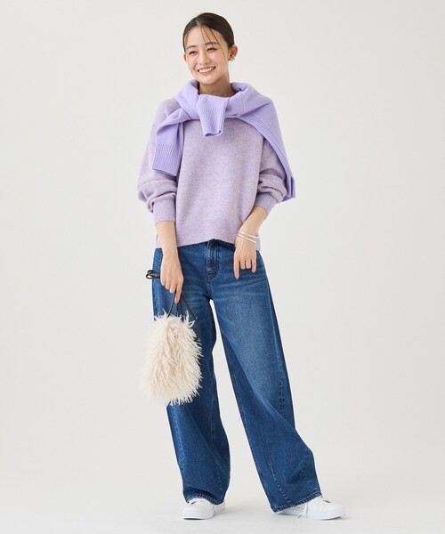 INDIVI(インディヴィ)の「【ヘアリー/上品】スパンコールヤーンふんわりニット(ニット/セーター・レディース・グレー系4/ナチュラル/パープル系1・15 /34/05/38/13)」の15枚目の写真