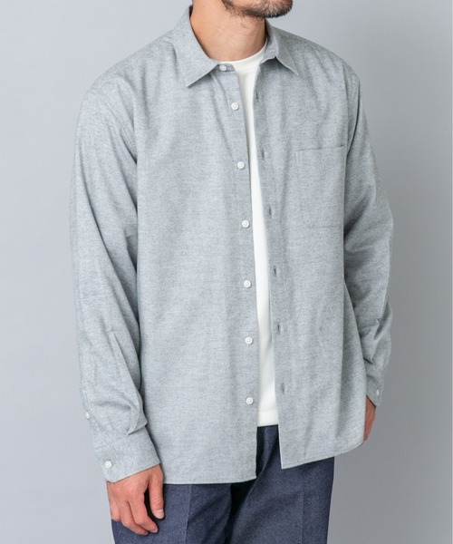 URBAN RESEARCH ROSSO MEN(アーバンリサーチロッソメン)の「『抗菌 / 防臭』アーバンリラックスフランネルシャツ(シャツ/ブラウス・メンズ・ブラック/ベージュ系その他/グレー/ネイビー/ブルー系その他/アイボリー/ブラウン系その他/グレー系その他・SMALL/LARGE/MEDIUM/X-LARGE)」の13枚目の写真