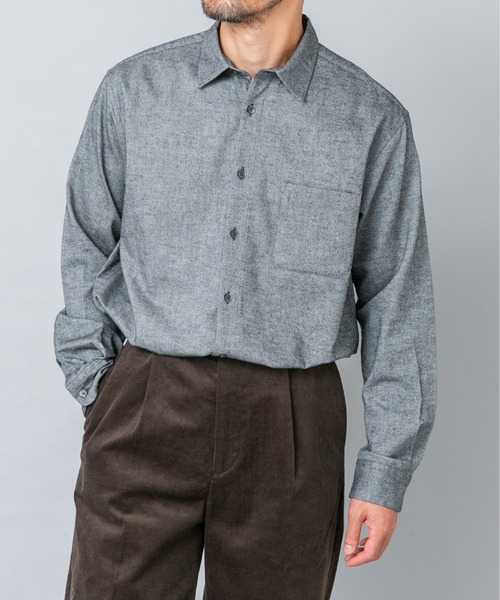 URBAN RESEARCH ROSSO MEN(アーバンリサーチロッソメン)の「『抗菌 / 防臭』アーバンリラックスフランネルシャツ(シャツ/ブラウス・メンズ・ブラック/ベージュ系その他/グレー/ネイビー/ブルー系その他/アイボリー/ブラウン系その他/グレー系その他・SMALL/LARGE/MEDIUM/X-LARGE)」の10枚目の写真