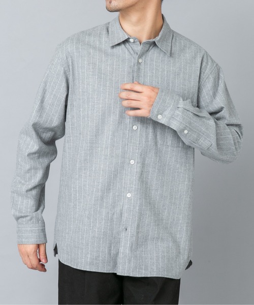 URBAN RESEARCH ROSSO MEN(アーバンリサーチロッソメン)の「『抗菌 / 防臭』アーバンリラックスフランネルシャツ(シャツ/ブラウス・メンズ・ブラック/ベージュ系その他/グレー/ネイビー/ブルー系その他/アイボリー/ブラウン系その他/グレー系その他・SMALL/LARGE/MEDIUM/X-LARGE)」の16枚目の写真