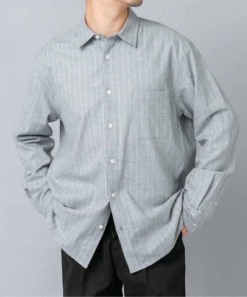 URBAN RESEARCH ROSSO MEN(アーバンリサーチロッソメン)の「『抗菌 / 防臭』アーバンリラックスフランネルシャツ(シャツ/ブラウス・メンズ・ブラック/ベージュ系その他/グレー/ネイビー/ブルー系その他/アイボリー/ブラウン系その他/グレー系その他・SMALL/LARGE/MEDIUM/X-LARGE)」の17枚目の写真