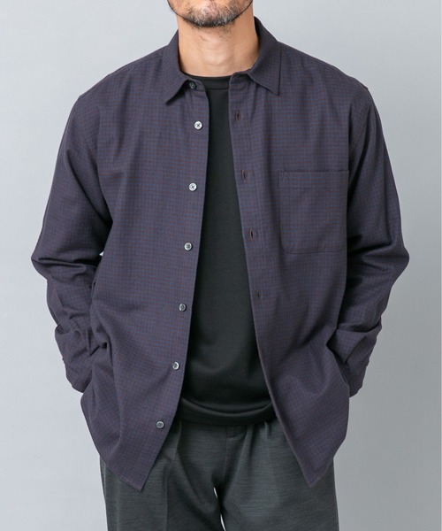 URBAN RESEARCH ROSSO MEN(アーバンリサーチロッソメン)の「『抗菌 / 防臭』アーバンリラックスフランネルシャツ(シャツ/ブラウス・メンズ・ブラック/ベージュ系その他/グレー/ネイビー/ブルー系その他/アイボリー/ブラウン系その他/グレー系その他・SMALL/LARGE/MEDIUM/X-LARGE)」の19枚目の写真