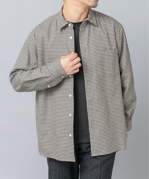 URBAN RESEARCH ROSSO MEN(アーバンリサーチロッソメン)の「『抗菌 / 防臭』アーバンリラックスフランネルシャツ(シャツ/ブラウス・メンズ・ブラック/ベージュ系その他/グレー/ネイビー/ブルー系その他/アイボリー/ブラウン系その他/グレー系その他・SMALL/LARGE/MEDIUM/X-LARGE)」の22枚目の写真