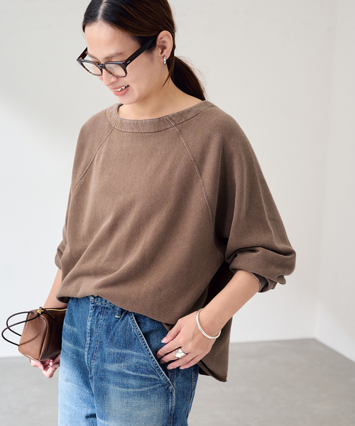 FRAMeWORK(フレームワーク)の「カットオフ加工SWEAT(スウェット・レディース・チャコールグレー/ダークパープル/ブラウン・FREE)」の15枚目の写真