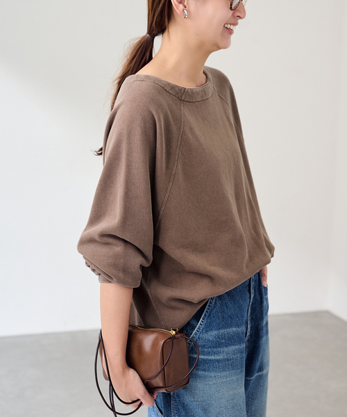 FRAMeWORK(フレームワーク)の「カットオフ加工SWEAT(スウェット・レディース・チャコールグレー/ダークパープル/ブラウン・FREE)」の16枚目の写真